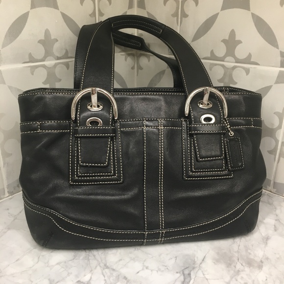Coach Handbags - Coach #F10911 Satchel Handbag, Black w/Nickel